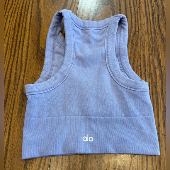 ALO Seamless Delight High Neck Bra – Lilac (Discontinued Color) - Picture 3 of 7